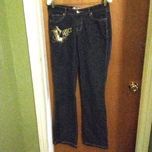 A pair of designer jeans